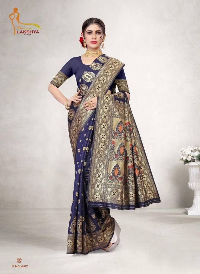 Lakshya Vidya vol 02 Fancy Designer Festive Wear Jacquard Silk Heavy Saree Collection